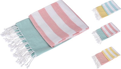 Hammam towel cotton 90x170cm 3 assorted designs, , medium