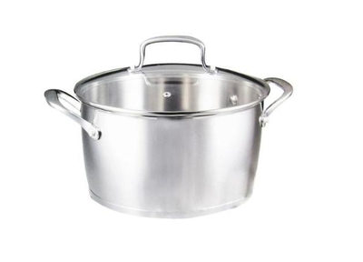 Tsd casserole 18/10 stainless steel with lid 22cm