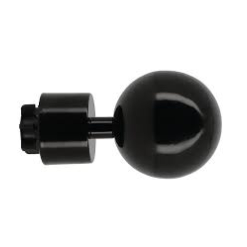 Mobois metallic decorative curtain wood plug round d.28 2pcs black-null
