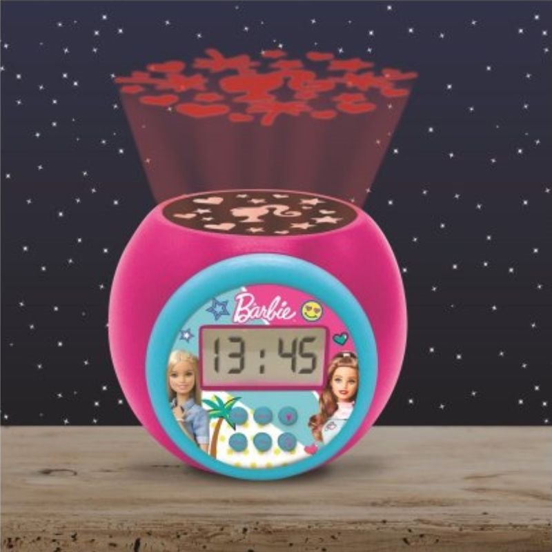 Lexibook barbie projector alarm clock with timer rl977sp, , medium-null