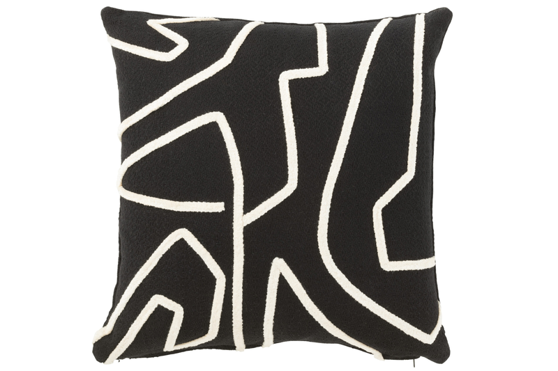 Cushion stripe black/white, , medium-null
