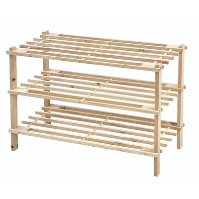 Shome wooden shoe rack 3 tiers - natural, , medium