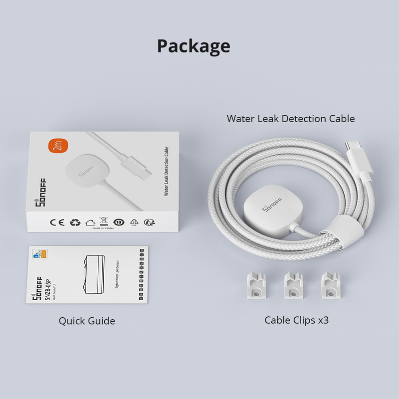 Sonoff zigbee smart water leak sensor cable wldc200, , medium-null