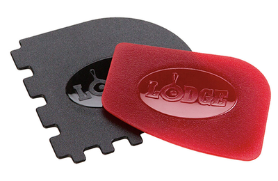 Lodge one pan and one grill pan scraper