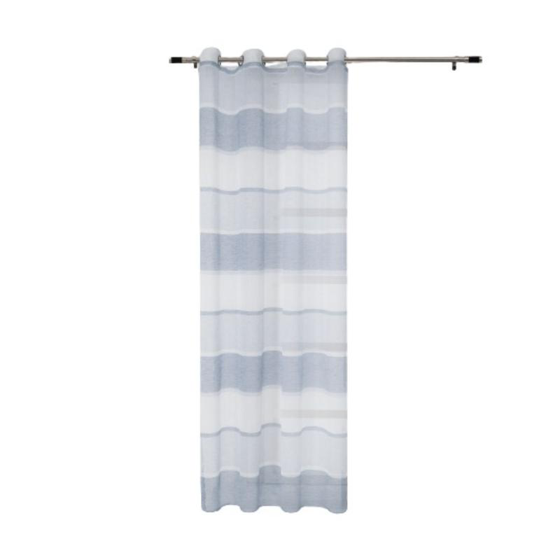Easy home drum curtain with rings 140x260cm - blue, , medium-null