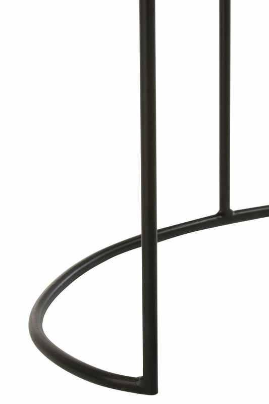 Side table set of 3 black aluminium, , medium-null