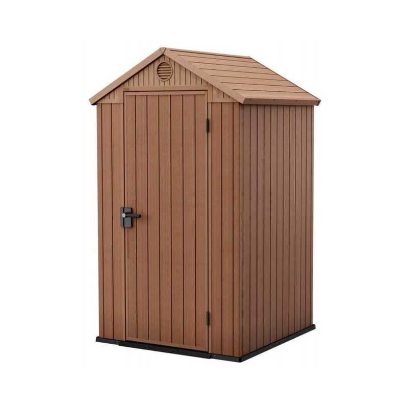 Product image: Keter darwin αποθήκη κήπου 4x4ft ρητίνη και μέταλλο σε χρώμα καφέ ξύλο, , medium-null