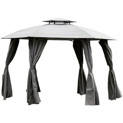 Gazepo tents d3,6χh2,7 circular with sliding closure gray