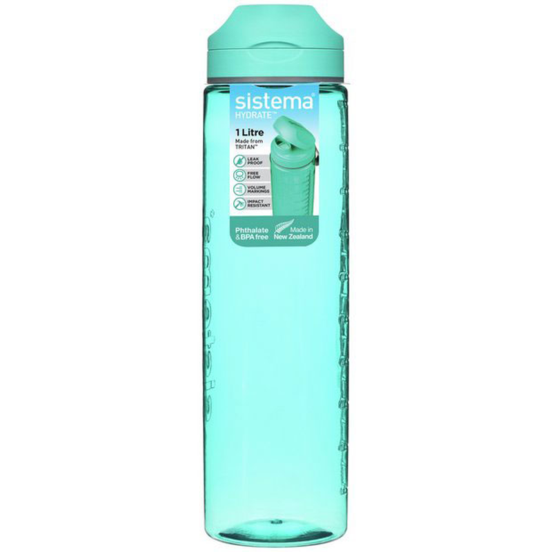 Sistema tritan flip water bottle 1ltr, , medium image number null