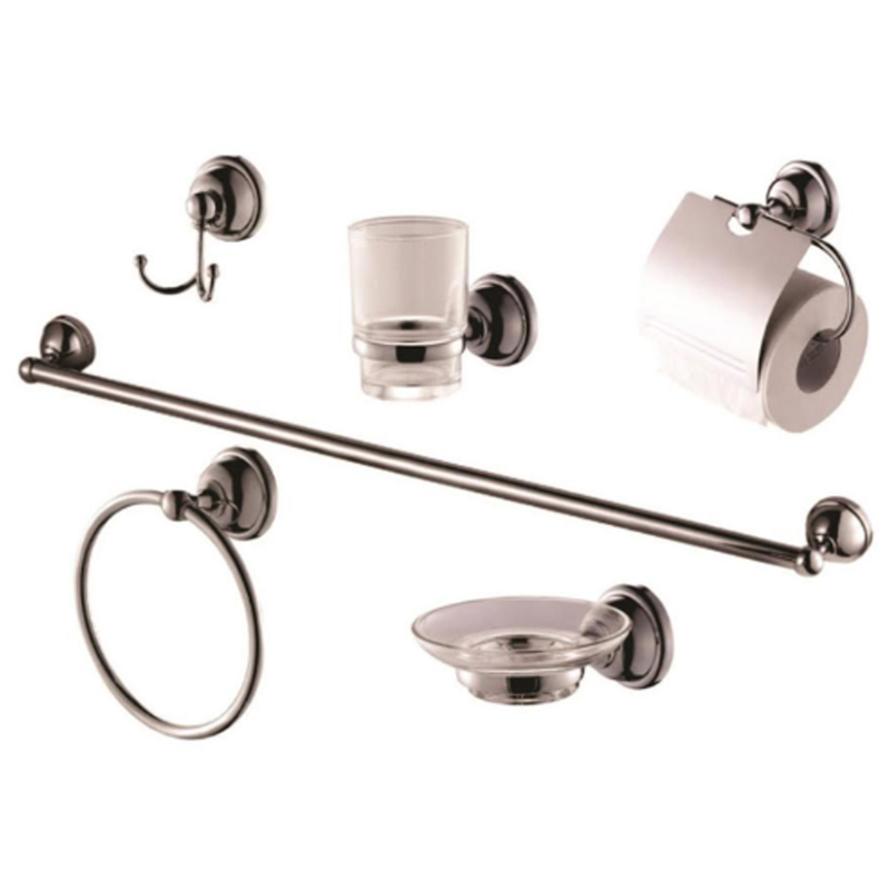 Bathroom accessories set 6 pcs metal-null