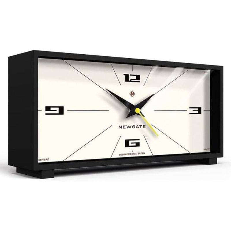 Newgate thunderbird mantel clock in black & cream, , medium image number null