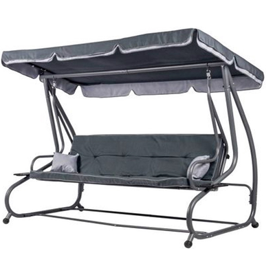 Megi rocking bench bed gray, Grey, medium