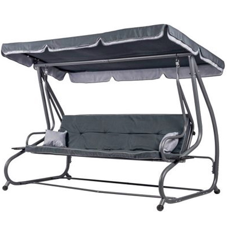 Megi rocking bench bed gray-null