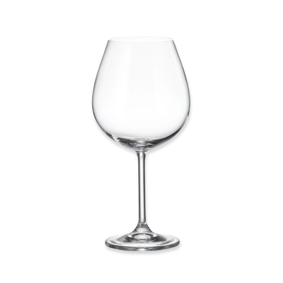 Crystal bohemia colibri red wine glass - 650ml - 6pcs set