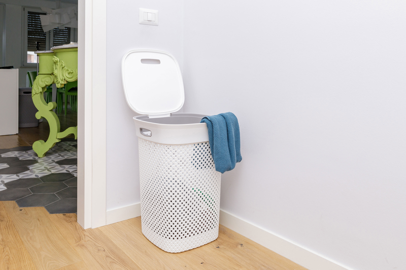 Dea laundry hamper woolly 50l - white/grey, , medium-null