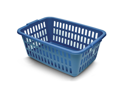 Clothes basket 25l plastic perforated rectangle, , medium