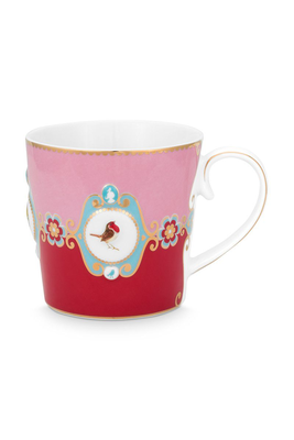 A pip love birds mug large red/pink, , medium