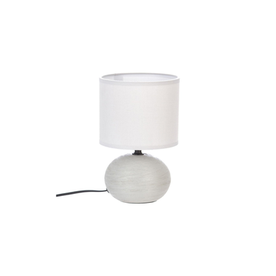 Table lamp light gray ceramic, Grey, medium