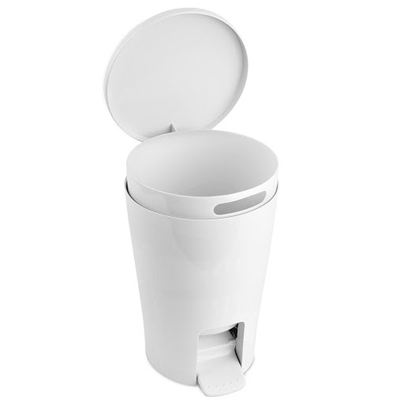 Tatay diabolo bathroom pedal bin 5l - white, , medium image number null