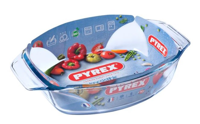Pyrex 412b irresistible γυαλινο σκεύος φουρνου οβαλ 4l