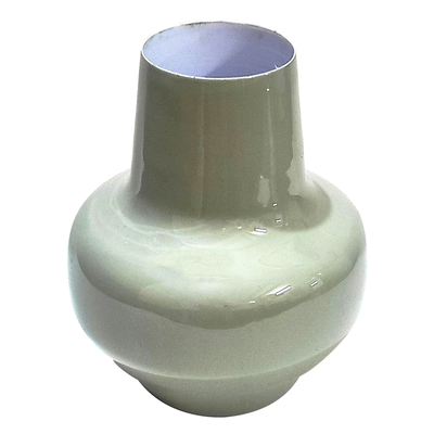 Cast iron small vase in light grey