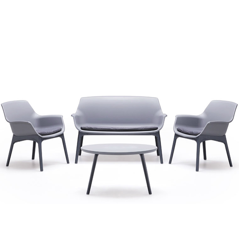 Bica plastic lounge set luxor white/red-null