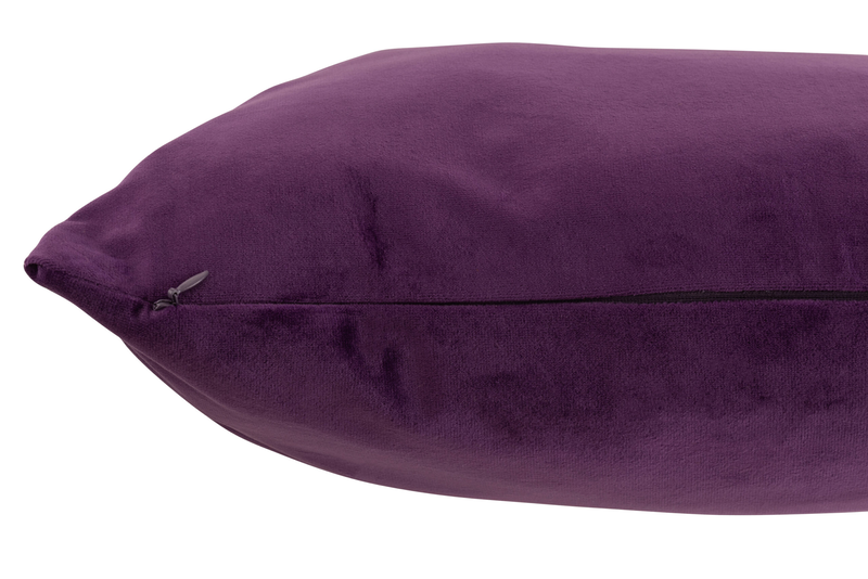 Cushion square velvet purple, , medium-null