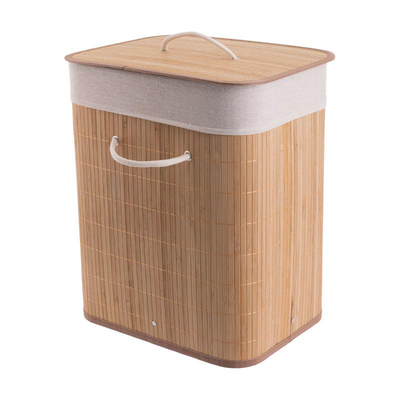 Estia essentials bamboo laundry basket rectangular - 60l, , medium