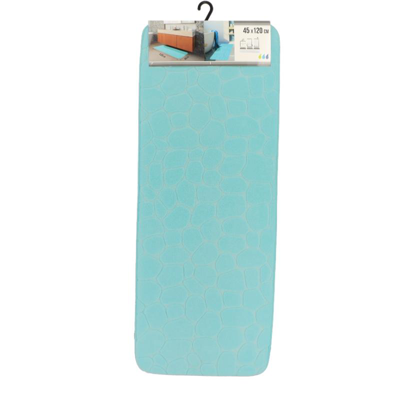 Tendance memory foam pebble bathroom mat 45x120cm - green/blue, , medium-null