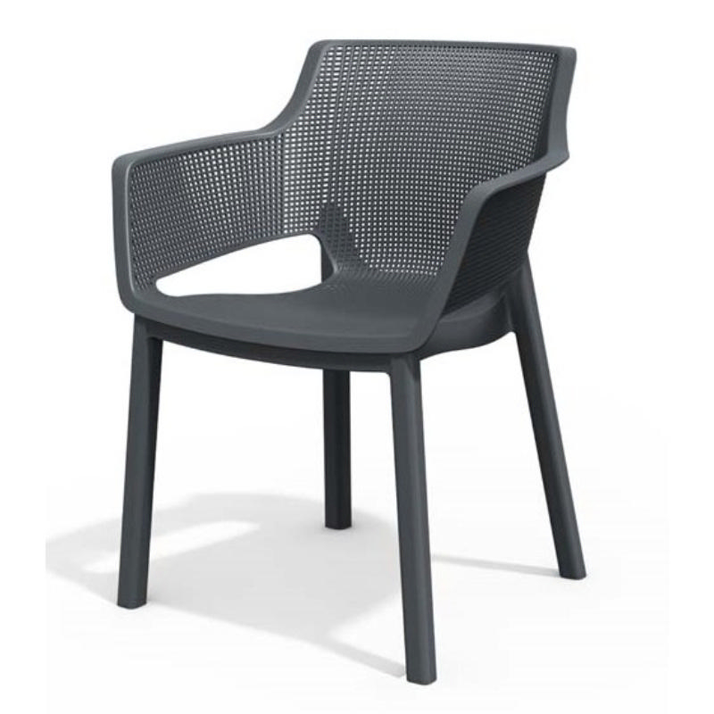 Keter elisa outdoor chair 62.5x57.7x79cm - graphite, , medium-null