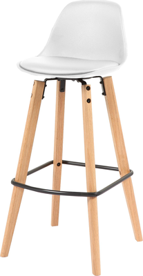 Bora bar stool seat - white