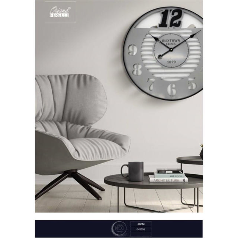 Town ora wall clock metal 60cm, , medium-null
