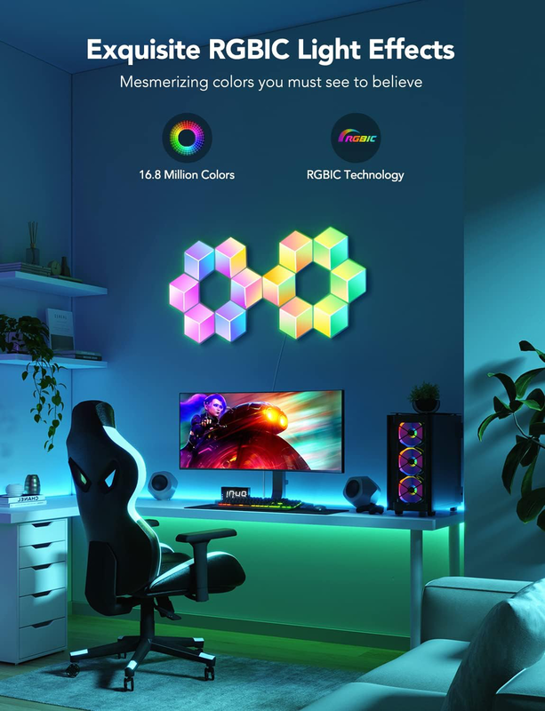 Govee gaming wall glide hexa pro light panels 10pack, , medium-null