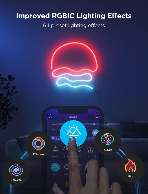 Product image: Govee gaming wall neon rope light 2 5m (matter), , medium-null