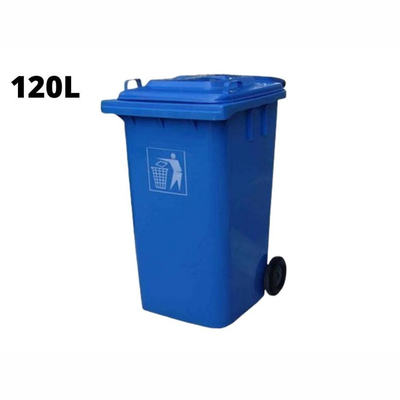 Πλαστικός κάδος απορριμμάτων 120l - μπλέ, Blue, medium