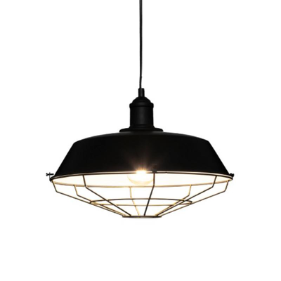 Atmosphera 'nathan' 1xe27 (max.40w) pendant light metal black ip20 &oslash;350xh1007mm, , medium