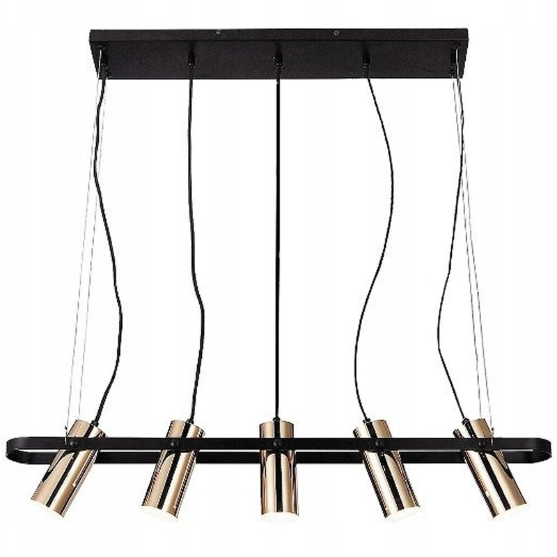 Raven pendant lighting 5 light black with gold, , medium-null