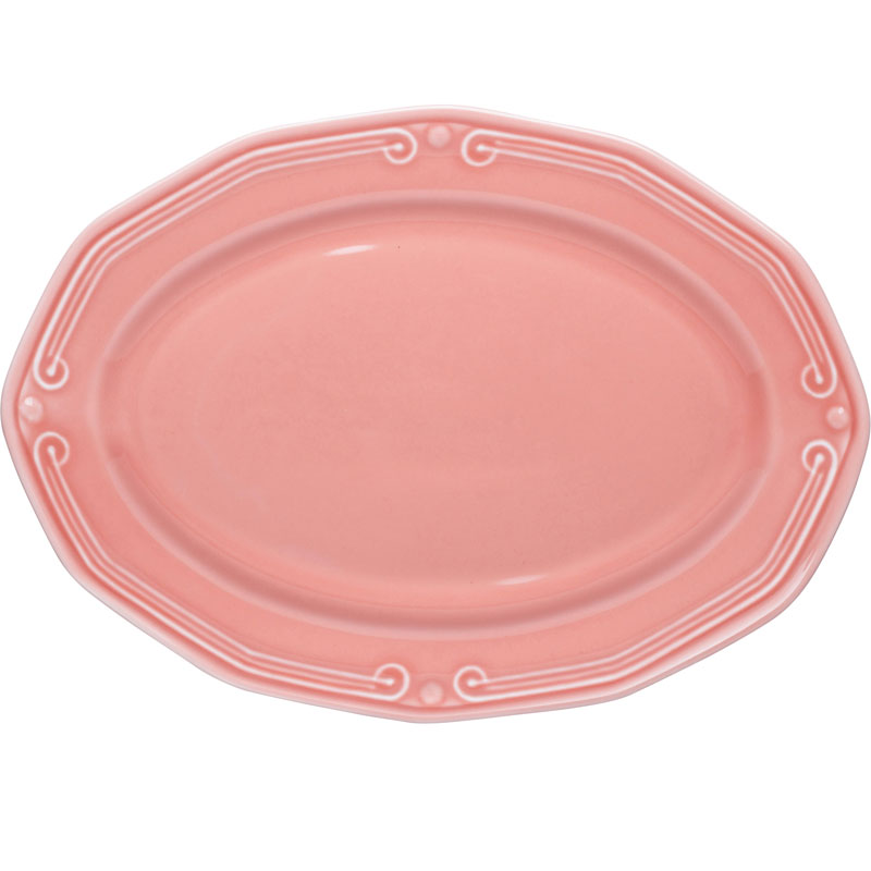 Athenee platter oval 36cm pink, , medium-null