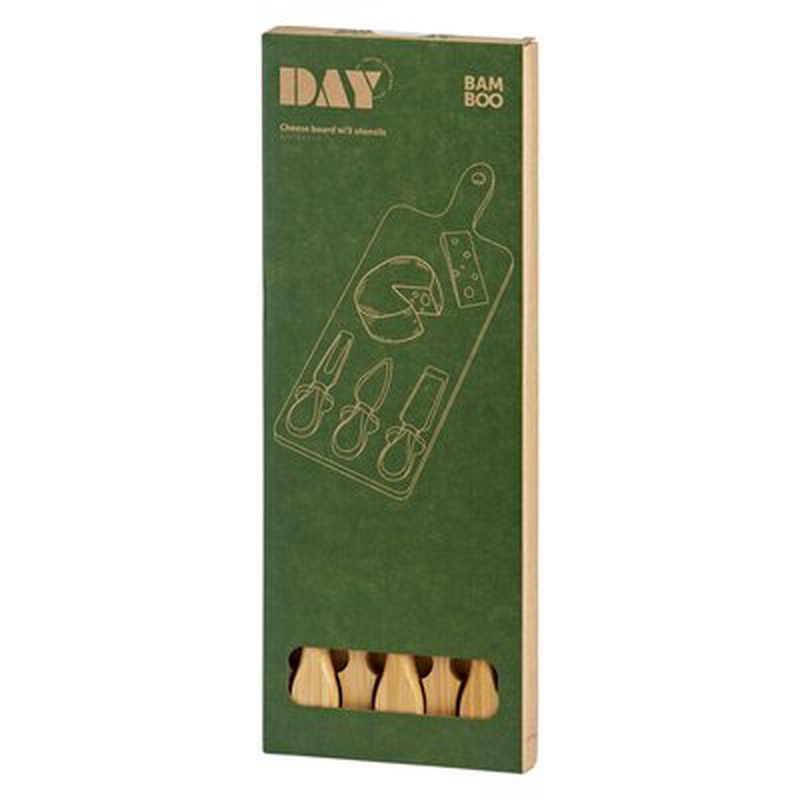 Day bamboo cheese board & knifes 45x15x2cm image number null