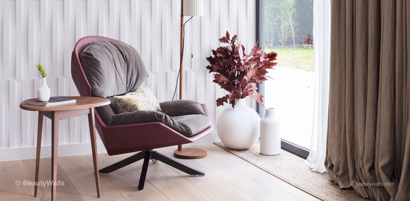 Product image: Beautywall wall 3d plaster panel stripes 60x60cm 4pcs, , medium-null