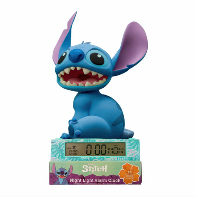 Disney stitch 3d lamp with alarm clock, , medium