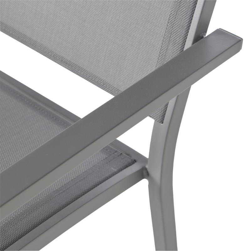 Product image: Goodhome moorea καρεκλα απο αλουμινιο - γκρι, , medium-null
