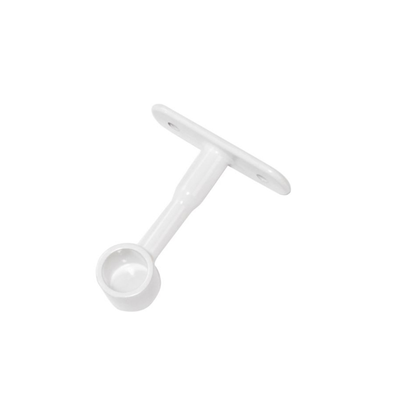 Support base for cabinet pipe 19x65mm metal white, , medium