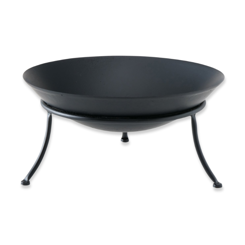 Boltze iron lacquered black fire bowl seona 23cm image number null