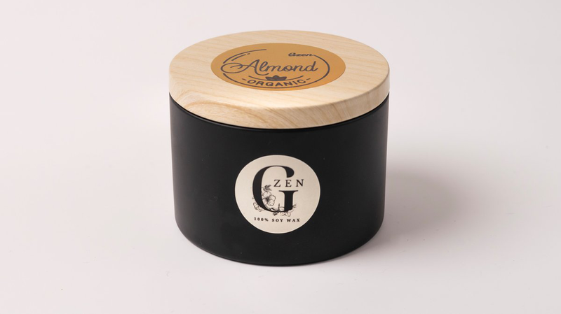 Soy scented  candle | 225gr | Almond Organic-null