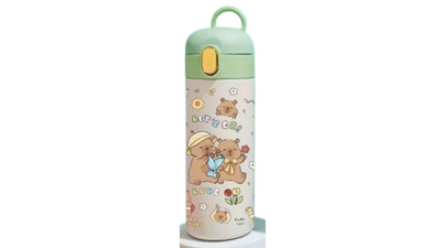 Capybarra green water bottle 420ml, , medium