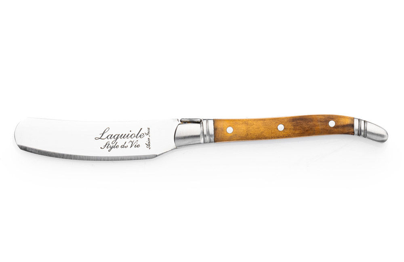 Laguiole luxury line cheese knives olive wood, , medium image number null