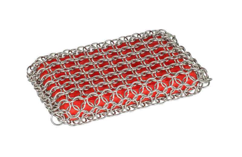 Lodge silicone & chainmail scrubbing pad, red, , medium image number null