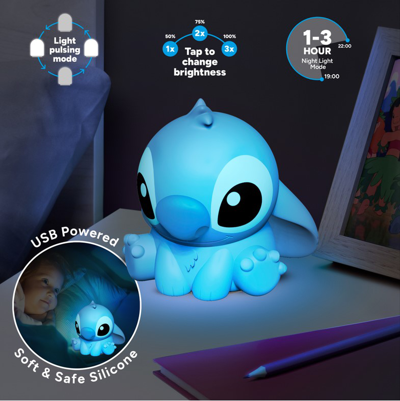Product image: Disney lilo and stitch silicone light rechargeable battery version 15cm, , medium-null