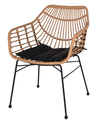 Wicker professional armchair fb95864.01 - black/beige, , medium